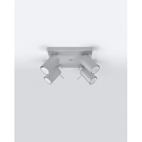 Oswietlenie-sufitowe - plafon ring 4xgu10 szary ruchomy polski 5lat gwarancji sl.0452 sollux 