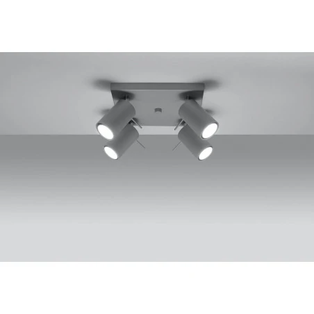 Oswietlenie-sufitowe - plafon ring 4xgu10 szary ruchomy polski 5lat gwarancji sl.0452 sollux 