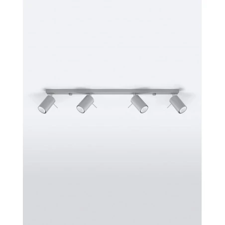Oswietlenie-sufitowe - szara listwa oświetleniowa na 4 klosze ring sl.0453 sollux lighting 