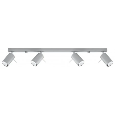 Oswietlenie-sufitowe - szara listwa oświetleniowa na 4 klosze ring sl.0453 sollux lighting 