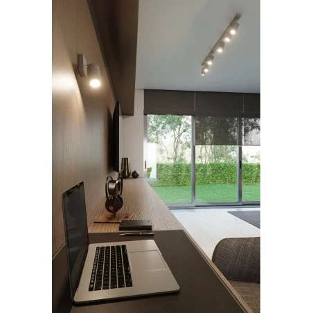 Oswietlenie-sufitowe - szara listwa oświetleniowa na 4 klosze ring sl.0453 sollux lighting 