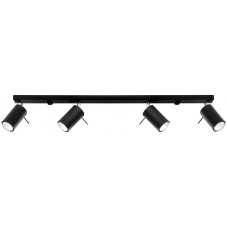 Oswietlenie-sufitowe - czarna listwa oświetleniowa na 4 klosze ring sl.0332 sollux lighting 