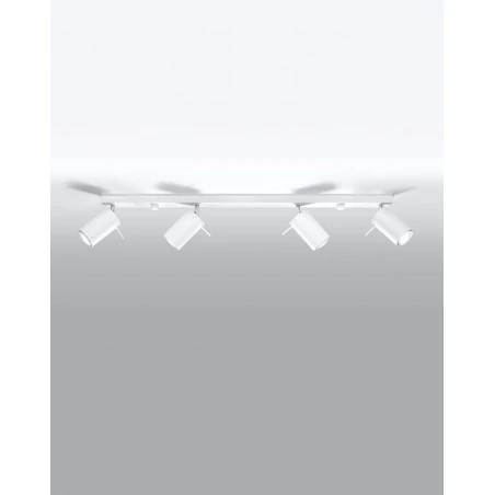 Oswietlenie-sufitowe - biała listwa oświetleniowa na 4 klosze ring sl.0331 sollux lighting 