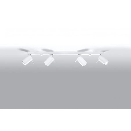 Oswietlenie-sufitowe - biała listwa oświetleniowa na 4 klosze ring sl.0331 sollux lighting 