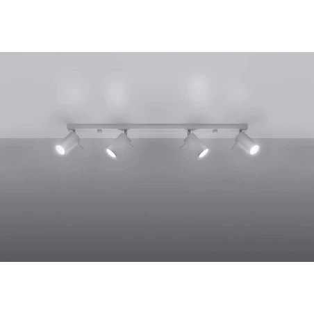 Oswietlenie-sufitowe - biała listwa oświetleniowa na 4 klosze ring sl.0331 sollux lighting 