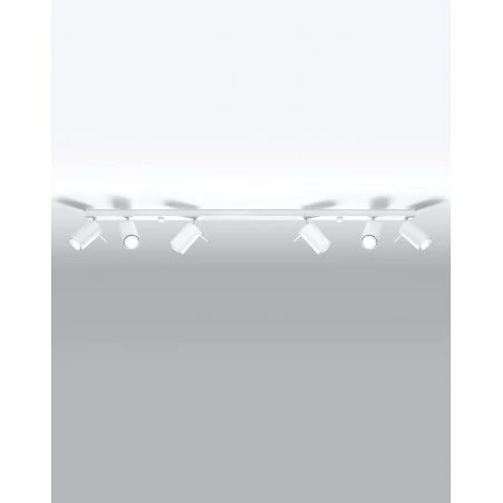 Oswietlenie-sufitowe - biała lista oświetleniowa na 6 kloszy ring sl.0333 sollux lighting 