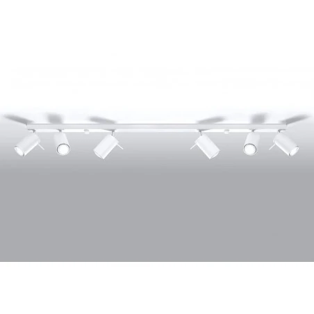 Oswietlenie-sufitowe - biała lista oświetleniowa na 6 kloszy ring sl.0333 sollux lighting 