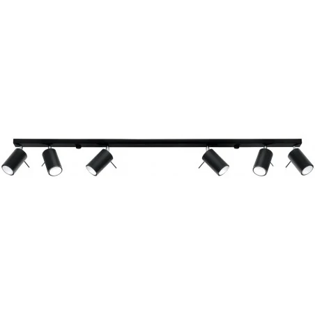 Oswietlenie-sufitowe - czarna listwa oświetleniowa na 6 kloszy ring sl.0334 sollux lighting 