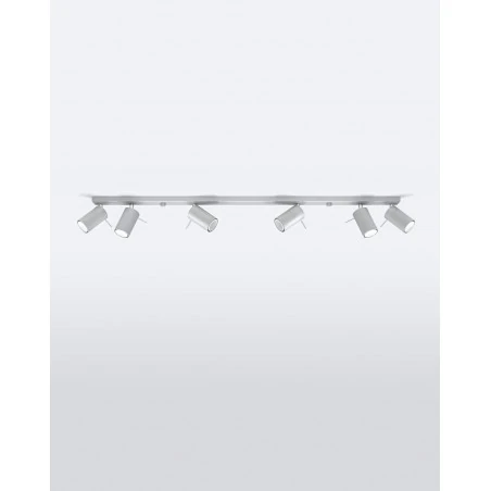 Oswietlenie-sufitowe - szara listwa oświetleniowa na 6 kloszy ring  sl.0454 sollux lighting 