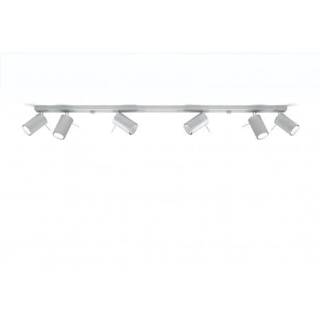 Oswietlenie-sufitowe - szara listwa oświetleniowa na 6 kloszy ring  sl.0454 sollux lighting 