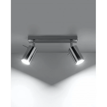 Oswietlenie-sufitowe - spot chromowany podwójny 2xgu10 ring 2 sl.0728 sollux 