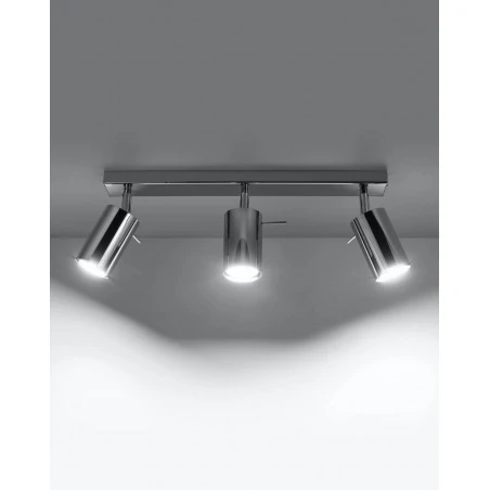 Oswietlenie-sufitowe - listwa oświetleniowa chromowane tuby 3xgu10 ring sl.0729 sollux 