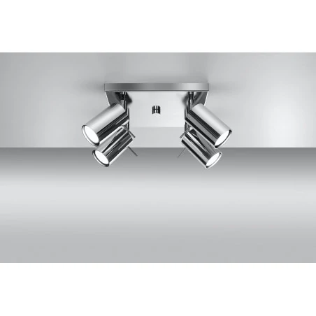Oswietlenie-sufitowe - lampa sufitowa chromowa lustrzana 4xgu10 ring sl.0730 sollux 