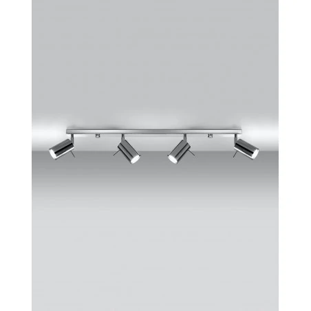Lampy-sufitowe - plafon chromowy na 4 klosze ring sl.0731 sollux lighting 