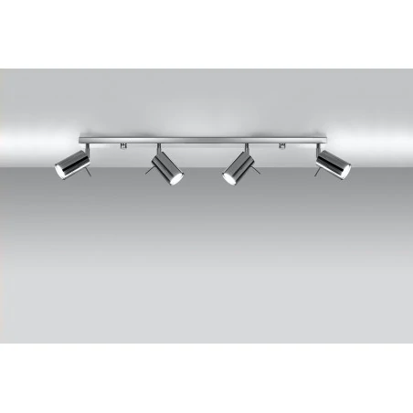 Lampy-sufitowe - plafon chromowy na 4 klosze ring sl.0731 sollux lighting 