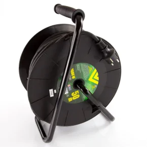  Przedłużacz bębnowy z uziemieniem czarny guma 50m 4 gniazda 1.5mm2 3680W P084501 EMOS 