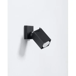 Kinkiety - czarny kinkiet merida sl.0099 sollux lighting 