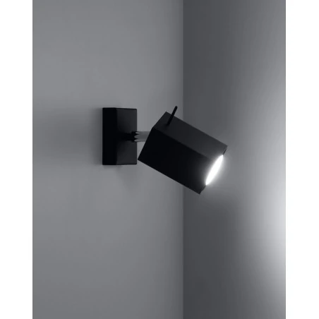 Kinkiety - czarny kinkiet merida sl.0099 sollux lighting 