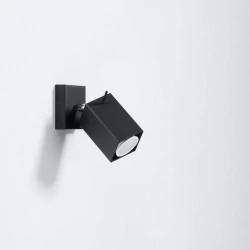 Kinkiety - czarny kinkiet merida sl.0099 sollux lighting 