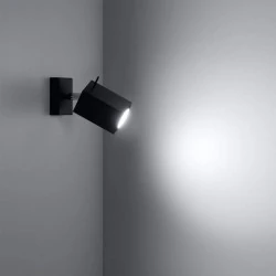 Kinkiety - czarny kinkiet merida sl.0099 sollux lighting 