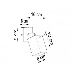 Kinkiety - szary kinkiet merida sl.0455 sollux lighting 