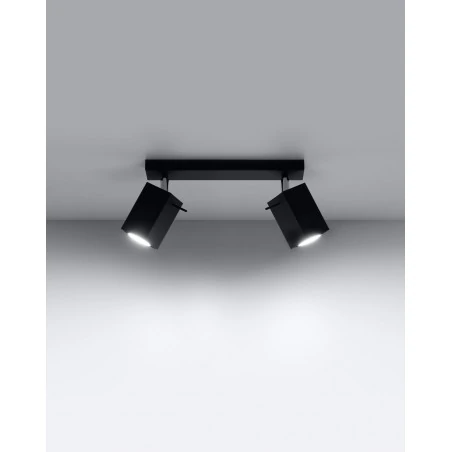 Oswietlenie-sufitowe - czarny plafon 2xgu10 merida sl.0100 sollux lighting 