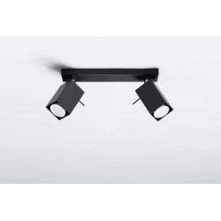 Oswietlenie-sufitowe - czarny plafon 2xgu10 merida sl.0100 sollux lighting 