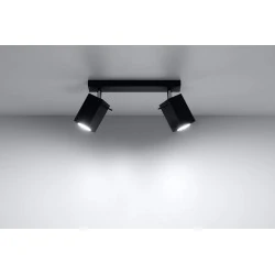 Oswietlenie-sufitowe - czarny plafon 2xgu10 merida sl.0100 sollux lighting 
