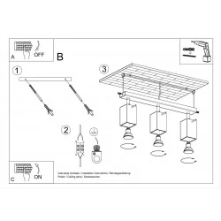 Oswietlenie-sufitowe - biały plafon 3xgu10 merida sl.0097 sollux lighting 