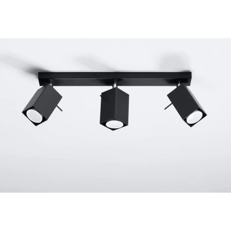 Oswietlenie-sufitowe - czarny plafon 3xgu10 merida sl.0101 sollux lighting 