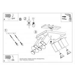 Oswietlenie-sufitowe - biały plafon 4xgu10 merida sl.0098 sollux lighting 