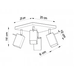 Oswietlenie-sufitowe - biały plafon 4xgu10 merida sl.0098 sollux lighting 