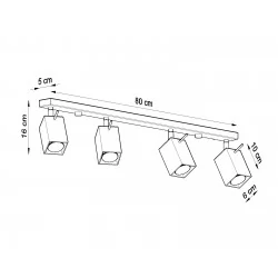 Oswietlenie-sufitowe - biały plafon merida 4l sl.0463 sollux lighting 