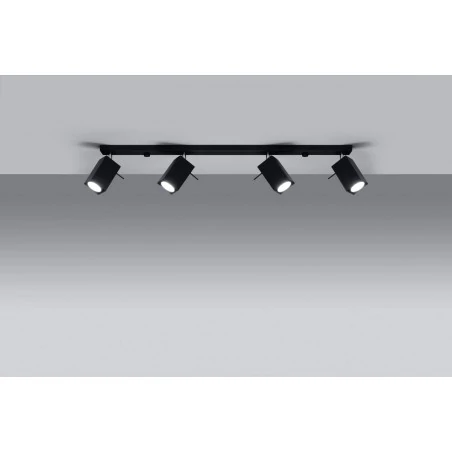 Oswietlenie-sufitowe - czarny plafon merida 4l sl.0459 sollux lighting 