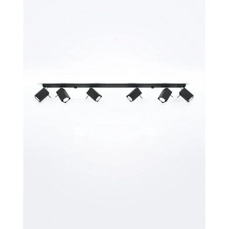 Oswietlenie-sufitowe - czarny plafon 6xgu10 merida sl.0460 sollux lighting 