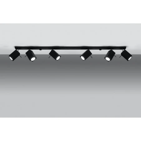 Oswietlenie-sufitowe - czarny plafon 6xgu10 merida sl.0460 sollux lighting 