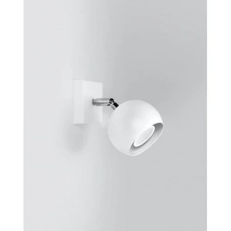 Kinkiety - biały kinkiet oculare sl.0437 sollux lighting 