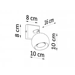 Kinkiety - czarny kinkiet oculare sl.0443 sollux lighting 