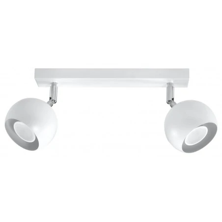 Oswietlenie-sufitowe - biały plafon 2xgu10 oculare sl.0438 sollux lighting 