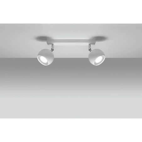 Oswietlenie-sufitowe - biały plafon 2xgu10 oculare sl.0438 sollux lighting 