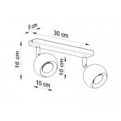 Oswietlenie-sufitowe - biały plafon 2xgu10 oculare sl.0438 sollux lighting 