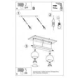 Oswietlenie-sufitowe - biały plafon 2xgu10 oculare sl.0438 sollux lighting 