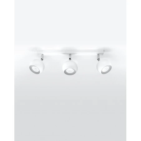 Oswietlenie-sufitowe - biały plafon 3xgu10 oculare sl.0439 sollux lighting 