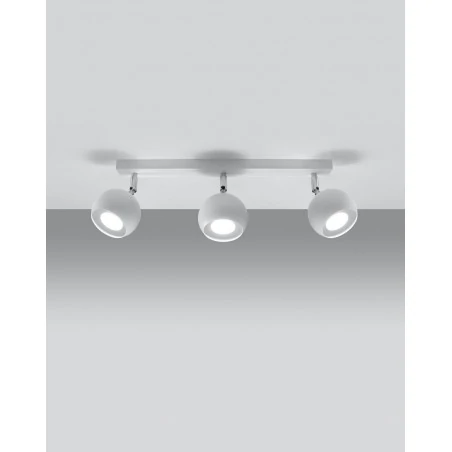 Oswietlenie-sufitowe - biały plafon 3xgu10 oculare sl.0439 sollux lighting 