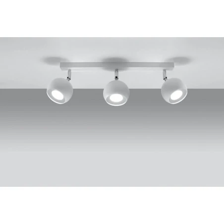 Oswietlenie-sufitowe - biały plafon 3xgu10 oculare sl.0439 sollux lighting 