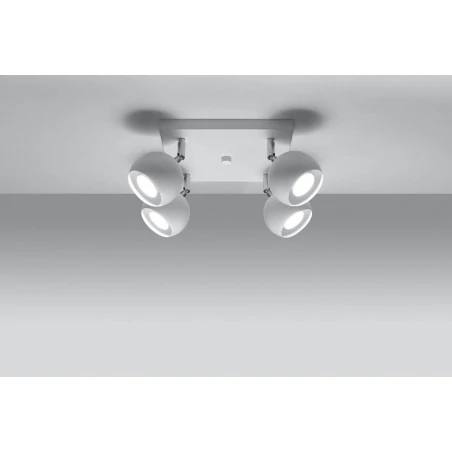 Oswietlenie-sufitowe - biały plafon 4xgu10 oculare sl.0440 sollux lighting 