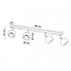 Oswietlenie-sufitowe - biały plafon oculare 4l sl.0441 sollux lighting 