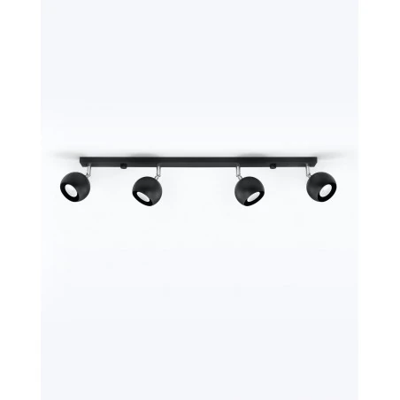Oswietlenie-sufitowe - czarny plafon oculare 4l sl.0447 sollux lighting 