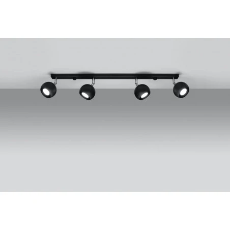 Oswietlenie-sufitowe - czarny plafon oculare 4l sl.0447 sollux lighting 