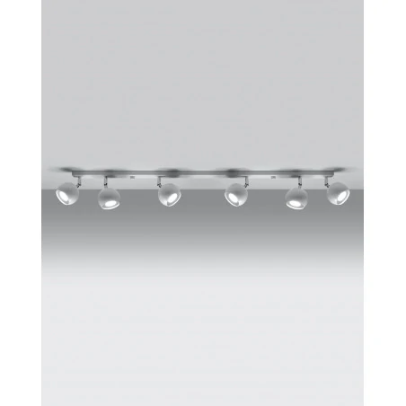 Oswietlenie-sufitowe - sl.0442 listwa oświetleniowa biała na 6 punktów gu10 oculare 6l sollux 